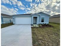 New single-story home with attached garage and landscaping at 1643 Texas Ave, Sumterville, FL 33585