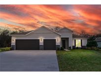 Charming one-story home with a three car garage and beautiful stone accents at 3142 Silvermines Ave, Ormond Beach, FL 32174