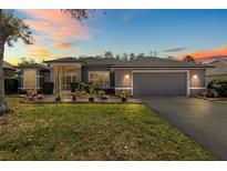 Charming single-story home featuring a well-maintained lawn and welcoming two-car garage at 6809 Plumpjack Ct, Port Orange, FL 32128