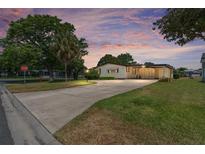 Home exterior features a carport and well-maintained lawn at 1653 Kiley Ct, The Villages, FL 32159