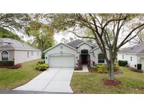 Charming single-story home with well-manicured landscaping and attached two-car garage at 2209 Stonebridge Way, Clermont, FL 34711