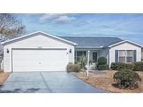 Charming single-story home featuring a two-car garage, landscaped yard, and a well-maintained lawn at 2707 Privada Dr, The Villages, FL 32162