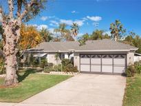 Single-story house with a two-car garage and landscaped yard at 15729 Greater Groves Blvd, Clermont, FL 34714