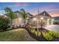 Beautiful two-story house with landscaped front yard and two-car garage at 3769 Causey Ct, The Villages, FL 32163