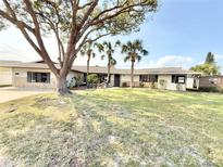 Charming single-story home featuring a lush lawn, mature trees, and welcoming curb appeal in a peaceful neighborhood at 1611 Canal Ct, Tavares, FL 32778