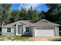 Charming single-story home featuring a two car garage and simple landscaping at 40691 E 9Th Ave, Umatilla, FL 32784