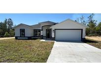 Charming single-story home featuring a well-manicured lawn and a spacious two-car garage at 17459 Sw 17Th Cir, Ocala, FL 34473