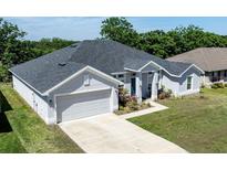 Well-maintained single-Gathering home with a two-car garage, landscaped front yard and a modern roof at 1922 Angel Fish Loop, Leesburg, FL 34748