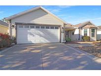 Charming single-story home featuring a spacious two-car garage and well-maintained front yard landscaping at 287 Ellenton Run, The Villages, FL 32162