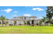 Beautiful home features a manicured lawn, well-maintained landscaping, and a modern architectural style at 1111 Myrtle Breezes Ct, Fruitland Park, FL 34731