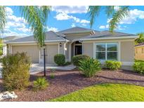 Beautiful single story home featuring a well-maintained lawn and a two-car garage at 857 Enisgrove Way, The Villages, FL 32163