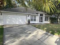 Charming single-story home with a two-car garage and well-maintained landscaping at 1307 Rain Forest Ln, Minneola, FL 34715