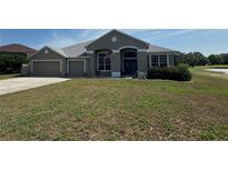 Charming home with well-maintained lawn, complemented by a two-car garage and attractive curb appeal at 33818 Venice Ln, Sorrento, FL 32776