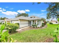 Charming single-story home featuring well-maintained landscaping and a welcoming front entrance at 21226 Royal St Georges Ln, Leesburg, FL 34748