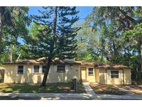 Charming single-story home with a well-maintained front yard and mature trees at 365 Fletcher Ave, Daytona Beach, FL 32114