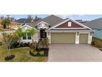 Charming single-story home with a well-manicured lawn and a spacious two-car garage at 3769 Causey Ct, The Villages, FL 32163