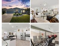Bright living room with modern decor, flowing into kitchen and outdoor space, for seamless living at 3566 Gentle Ter, The Villages, FL 32163
