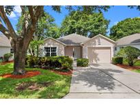 Charming single-story home with well-maintained landscaping, mature trees, and a cozy, inviting curb appeal at 3586 Eversholt St, Clermont, FL 34711