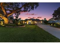 Inviting single-story home featuring lush landscaping, a spacious driveway, and a well-manicured lawn at 13 Hickory Head Hammock, The Villages, FL 32159