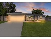 Charming single-story home with a well-manicured lawn, two-car garage, and inviting curb appeal at 15828 Se 98Th Ter, Summerfield, FL 34491