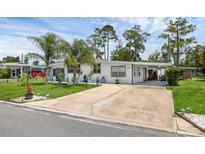 Charming single-story home with a well-manicured lawn and a long driveway at 1025 Capella Dr, Tavares, FL 32778