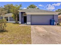 Charming single-story home with a two-car garage and a well-maintained front yard at 428 Coventry Estates Blvd, Deltona, FL 32725