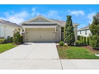 Charming single-Gathering home featuring a well-maintained lawn and a two-car garage at 8128 Penrose Pl, Wildwood, FL 34785