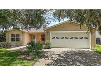 Charming home featuring an attached two-car garage and a well-maintained landscaped front yard at 3393 Woodridge Dr, The Villages, FL 32162