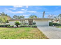 Charming single story home featuring a lush green lawn and attached two car garage at 1047 Sugartree S Ln, Lakeland, FL 33813