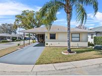 Charming single-story home with a well-maintained lawn, mature palm tree, and cozy covered carport at 3158 Pebble Bend Dr, Lakeland, FL 33810