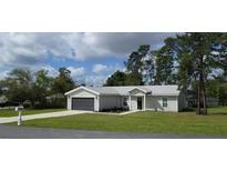 Charming single-story home featuring a well-maintained lawn and a two-car garage at 13650 Sw 43Rd Cir, Ocala, FL 34473