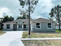 New construction home featuring stone accents, neutral colors and an attached two car garage at 505 Shanklin Ave, Bartow, FL 33830