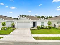 Charming single-story home with a well-manicured lawn and attached two-car garage at 2039 Rosewood Cir, Lakeland, FL 33810