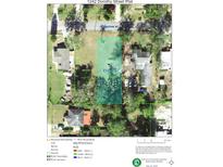 Aerial view of property with adjacent streets and neighborhood boundaries at 1242 Dorothy St, Lakeland, FL 33815