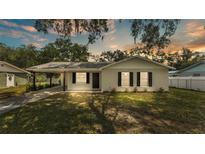Charming single-story home featuring a well-maintained lawn, neutral paint, and a covered carport at 3829 Abbott Ln, Lakeland, FL 33810