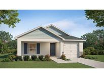 Charming single-story home featuring a well-manicured lawn, stone accents, and a welcoming entrance at 4486 Rapallo Ave, Winter Haven, FL 33884