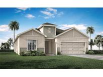 Charming single-Gathering home featuring a two-car garage, well-manicured lawn, and inviting curb appeal at 867 Cypress Creek Run, St Cloud, FL 34771