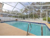 Inviting screened pool with ample deck space at 826 E 12Th Ave, New Smyrna Beach, FL 32169