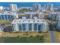 Aerial view of coastal condo community with oceanfront location and resort-style amenities at 5300 S Atlantic Ave # 15-401, New Smyrna Beach, FL 32169