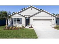 Charming single-Gathering home featuring a two-car garage and well-manicured lawn and landscaped beds at 3245 Carpentaria Dr, New Smyrna Beach, FL 32168
