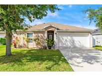 Charming single-story home with a well-manicured lawn and beautiful landscaping at 5304 Cordgrass Bend Ln, Port Orange, FL 32128