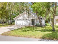 Charming single-story home with a well-maintained lawn and an attached two-car garage at 2822 Brookline Ave, New Smyrna Beach, FL 32168