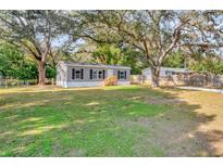 Charming single-story home featuring a well-maintained lawn and mature trees at 9100 Sw 32Nd Ct, Ocala, FL 34476