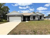 Charming single-story home with a two-car garage and well-maintained front lawn at 1202 Alafia Way, Poinciana, FL 34759