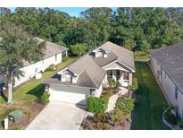 Attractive single-story home with landscaped yard and two-car garage at 8274 Bridgeport Bay Cir, Mount Dora, FL 32757