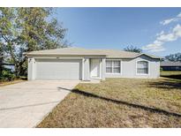 Single-story house with attached garage and well-maintained lawn at 441 Danube Dr, Kissimmee, FL 34759