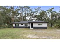 Newly renovated single-story home with a modern facade and landscaped yard at 1260 Lake Helen Osteen Rd, Lake Helen, FL 32744