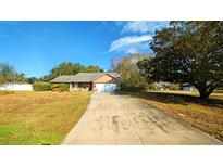 Cute one-story house with a large yard and driveway at 9913 Janette Ln, Clermont, FL 34711