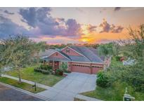 Attractive single-Gathering home with a two-car garage and lush landscaping at 169 Magneta Loop, Auburndale, FL 33823