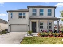 Two-story house with gray accents and landscaped yard at 9118 Waverly Walk Dr, Orlando, FL 32817